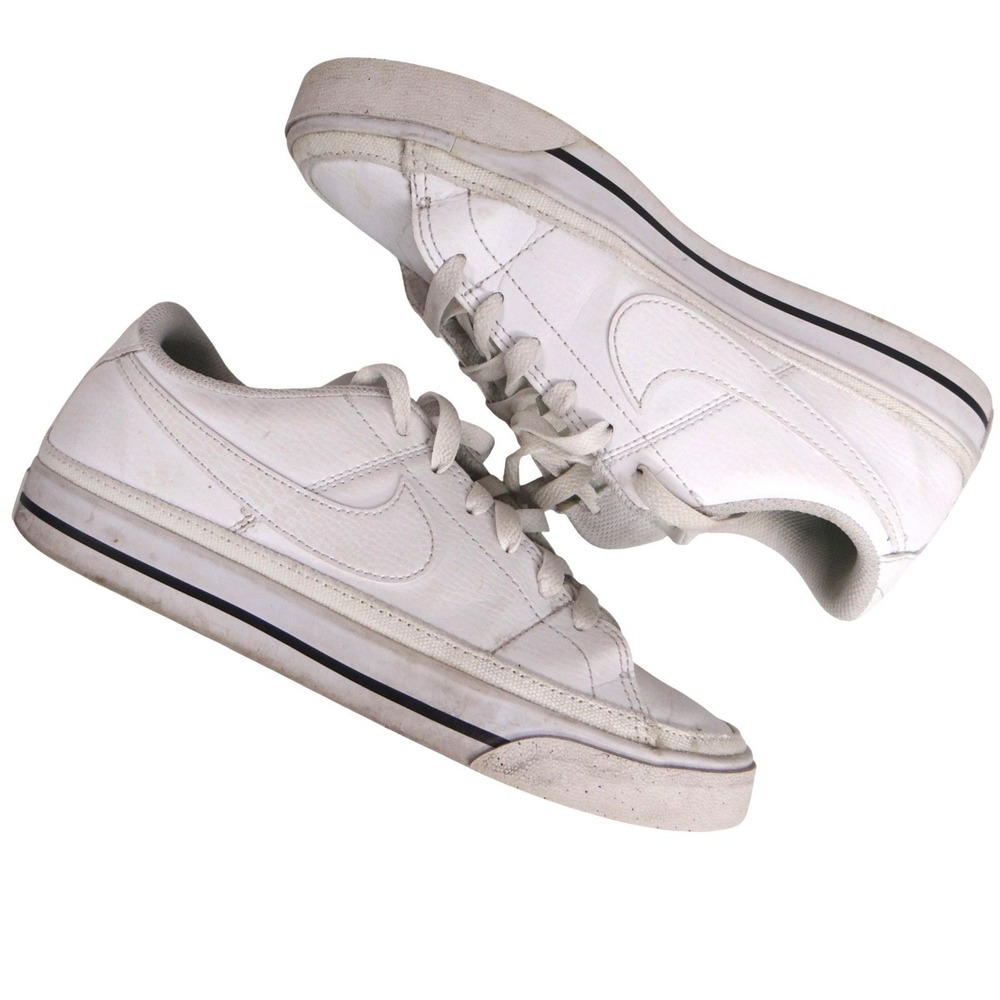 Nike Sport Shoes DH3161 101 White Lace Up Sneakers Youth Size 6.5